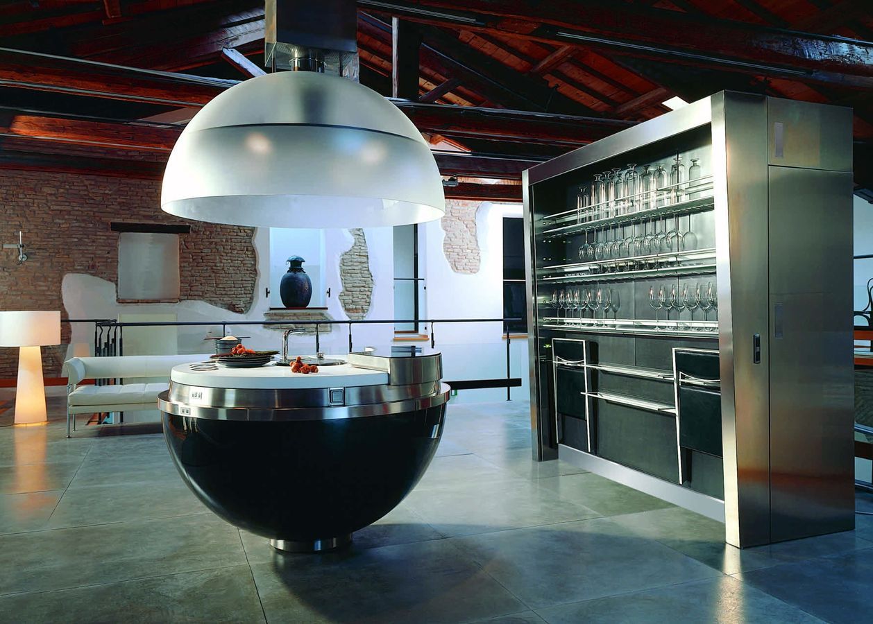 Una cucina in una sfera